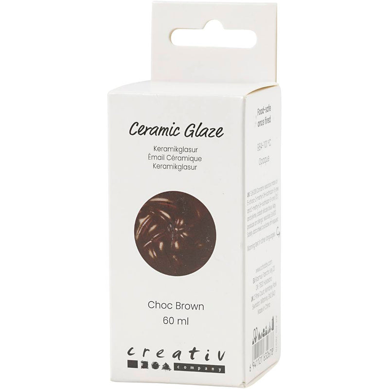 Load image into Gallery viewer, Creativ company https: www.cchobby.nl keramiek-glazuur-984-1101-c-dekkend-chocolate-brown-60-ml-1-doosje