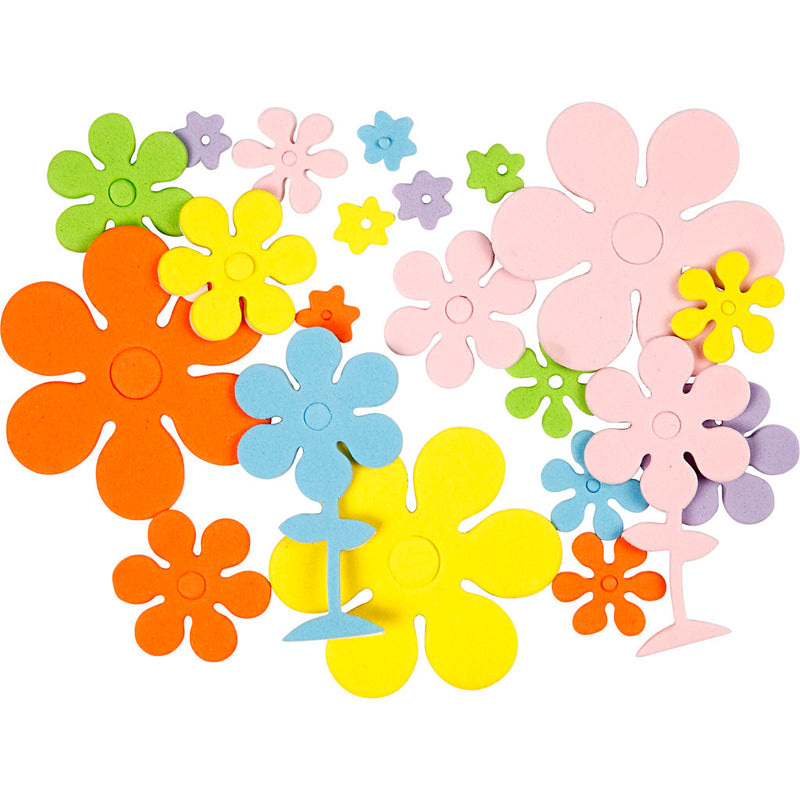 Load image into Gallery viewer, Creativ company https: www.cchobby.nl eva-foam-vormen-bloemen-afm-10-60-mm-dikte-2-mm-diverse-kleuren-100-stuk-1-doos