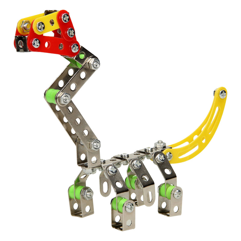 Load image into Gallery viewer, Constructieset metaal dino, 122 dlg.