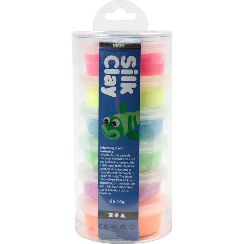 Load image into Gallery viewer, Silk clay - neon kleuren, 6x14gr.
