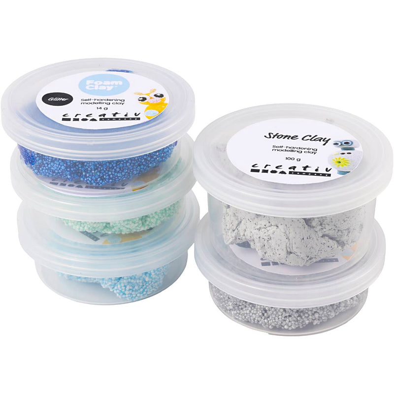 Load image into Gallery viewer, Creativ company stone clay mix blauw en groen harmonie