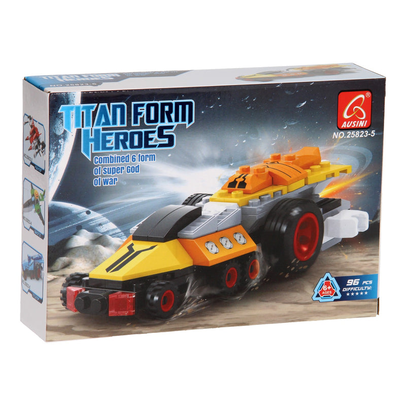 Afbeelding laden in galerijviewer, Lobbes bouwset titan heroes - space explorer oranje - 96dlg.