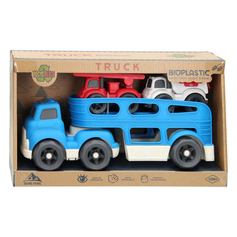 Load image into Gallery viewer, Lobbes speelgoed bv autotransporter recycle - blauw