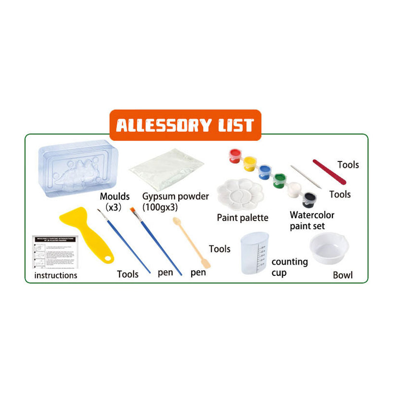 Load image into Gallery viewer, Lobbes speelgoed bv lobbes knutselset dino 3d gieten en schilderen voor kinderen.