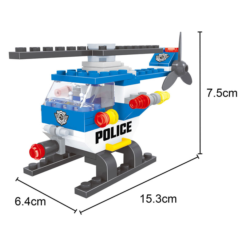 Afbeelding laden in galerijviewer, Lobbes speelgoed bv lobbes bouwset politiehelikopter - speelgoed bouwblokken 68-delig.