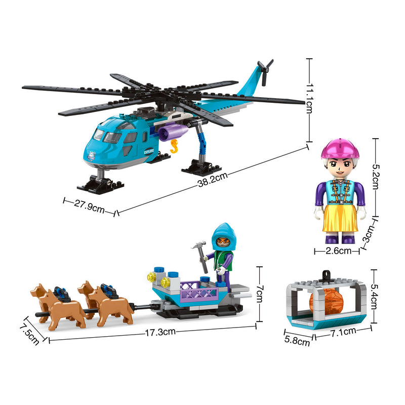 Afbeelding laden in galerijviewer, Bouwset poolmissie heli hondenslee - 248dlg.