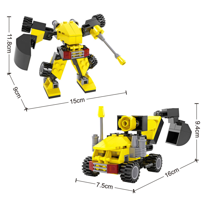 Load image into Gallery viewer, Lobbes speelgoed bv lobbes bouwset robot graafmachine - 82-delig constructiespeelgoed.