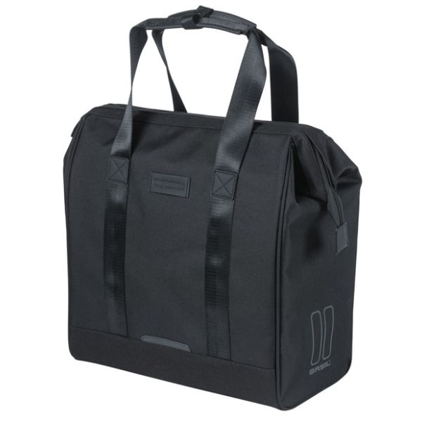 Load image into Gallery viewer, Basil tas grand fietsshopper zwart | mik hooks | 23l