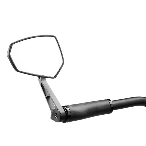 Load image into Gallery viewer, Ergotec Spiegel M-77 korte arm 120 x 80-55 mm aluminium zwart gezandstraald