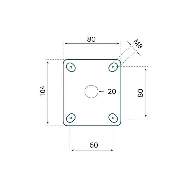 Load image into Gallery viewer, Tarsus zwenkwiel + rem 80 mm. wit