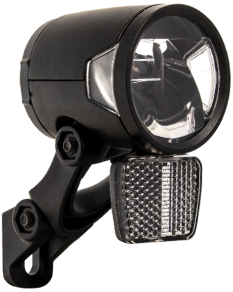 Load image into Gallery viewer, Koplamp Herrmans H-Black MR8 dynamo - aan uit functie -met houder - 180 lumen