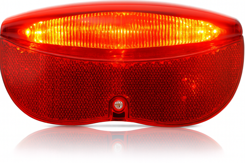 Load image into Gallery viewer, Edge dragerachterlicht city luxe - 3 leds inclusief batterijen - 80mm