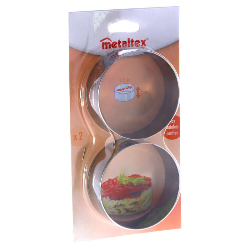 Load image into Gallery viewer, Metaltex bakringen 8.5x3.2 cm 2 stuks rvs