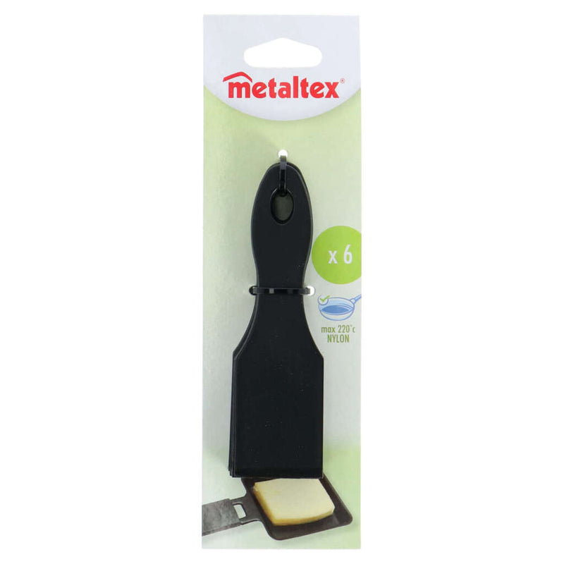 Load image into Gallery viewer, Metaltex gourmetspatels 14 cm 6 stuks zwart nylon