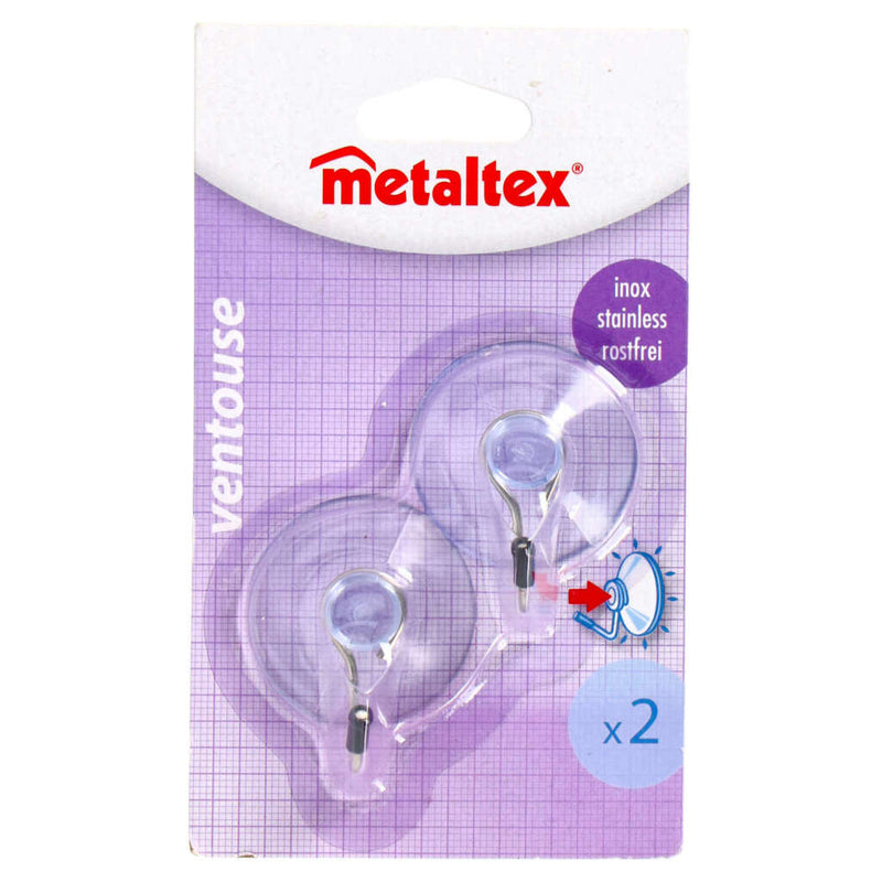 Load image into Gallery viewer, Metaltex haken met zuignap 2 stuks