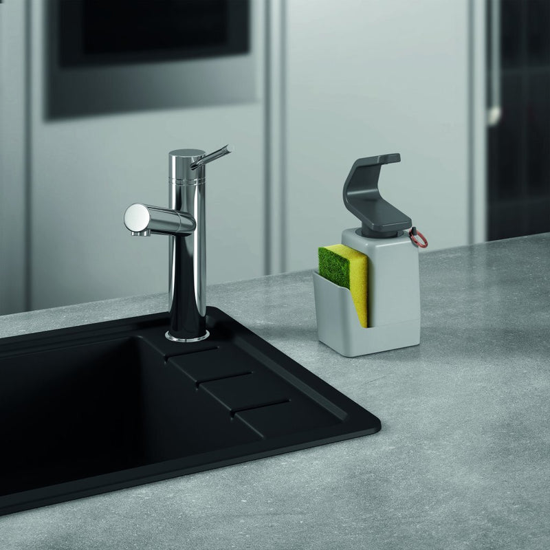 Load image into Gallery viewer, Metaltex soap-tex zeepdispenser 11x8x22 cm grijs
