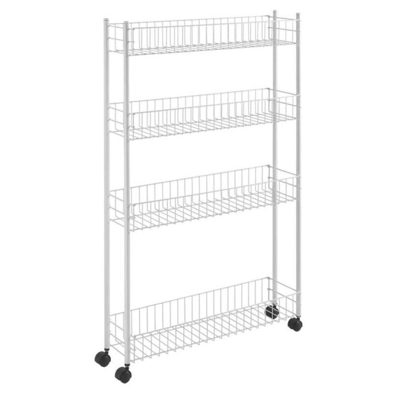Load image into Gallery viewer, Metaltex fino opbergrek 4 etages 58x16x95 cm wit