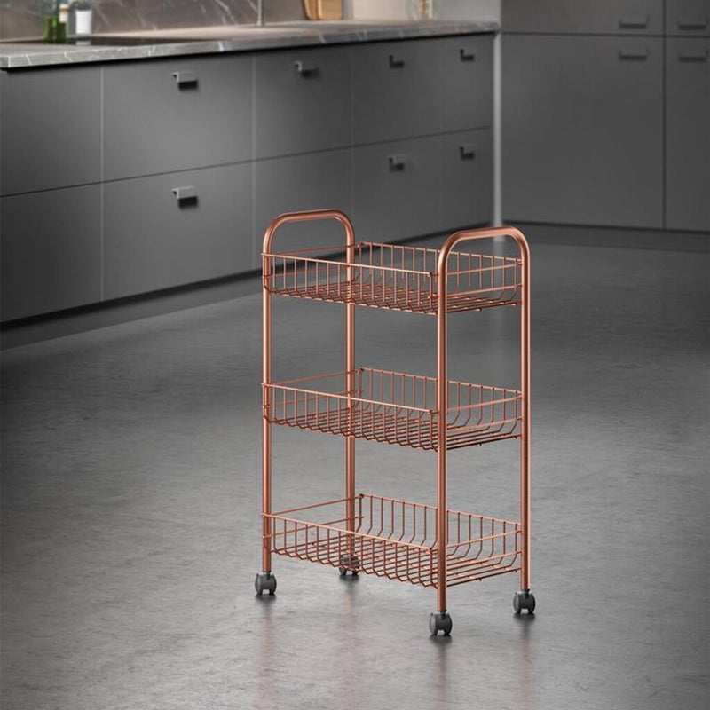 Load image into Gallery viewer, Metaltex badkamer keukentrolley lugano koper