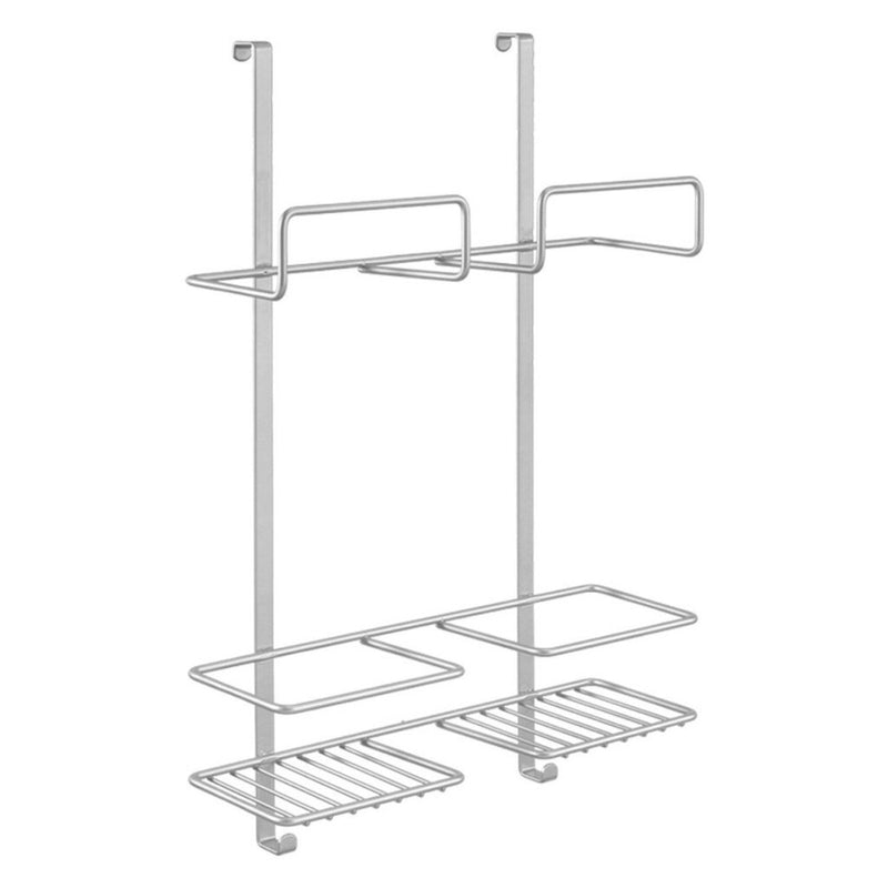 Load image into Gallery viewer, Metaltex over the door space saver rek voor schoonmaakspullen 30x46x12 cm zilver