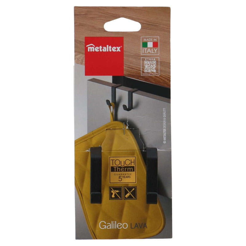 Load image into Gallery viewer, Metaltex dubble kasthaak zwart metaal