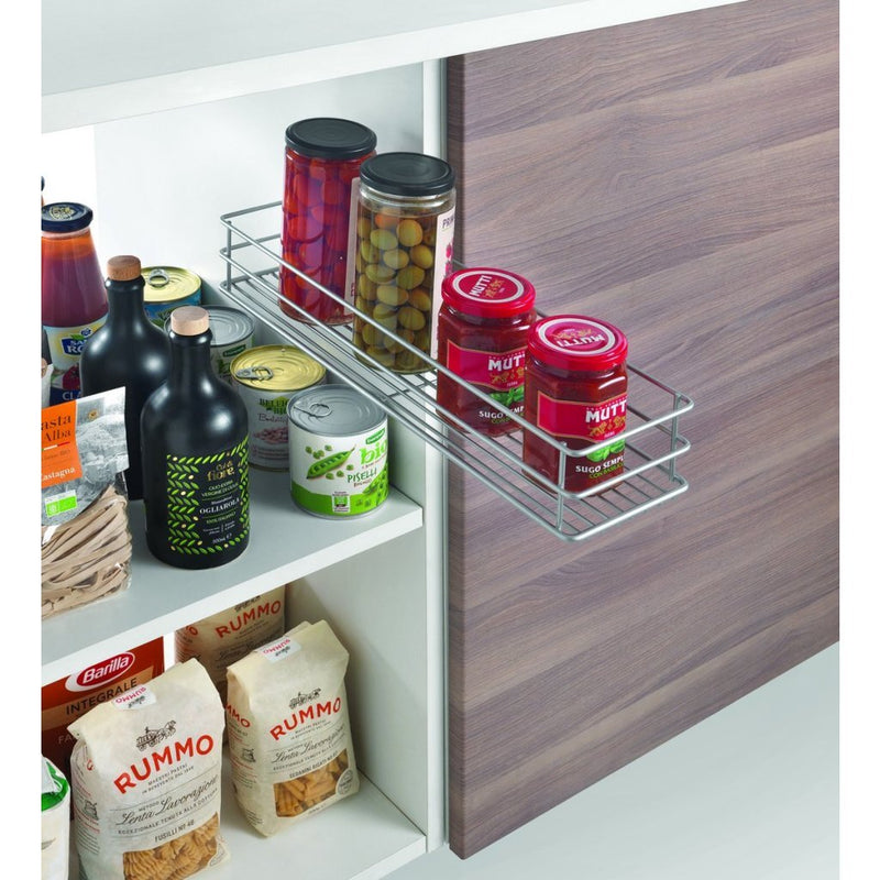 Load image into Gallery viewer, Metaltex smart kitchen schuifbaar mandje 12x42x7 cm zilver