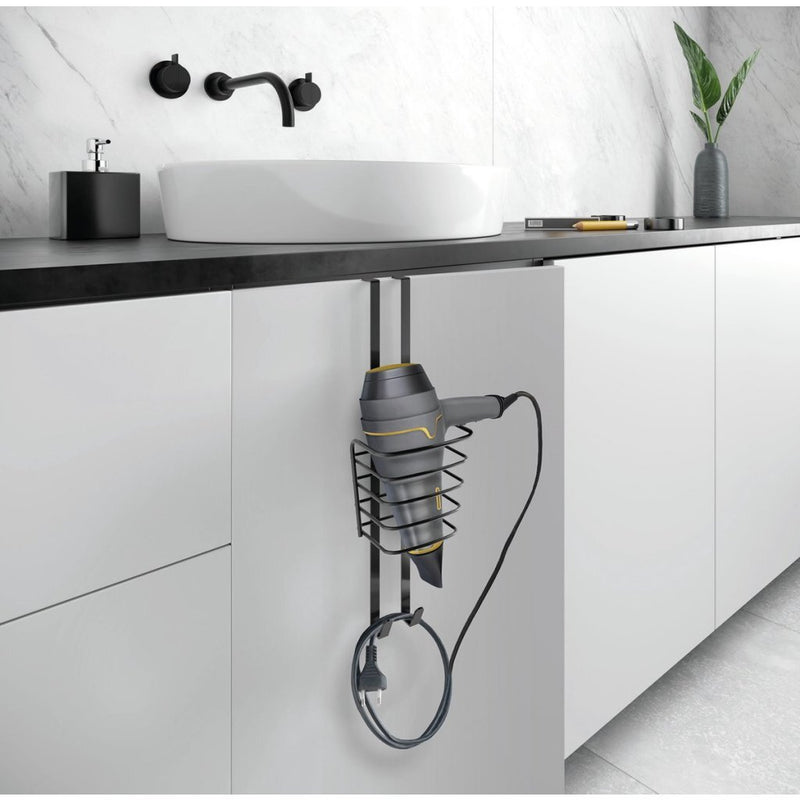 Load image into Gallery viewer, Metaltex haardrogerhouder 11x12x37 cm zwart