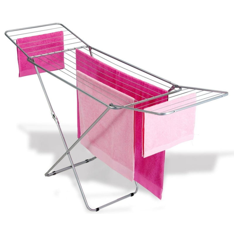 Load image into Gallery viewer, Metaltex vulcano tec droogrek 18 m drooglijn 55x180 106x100 cm zilver