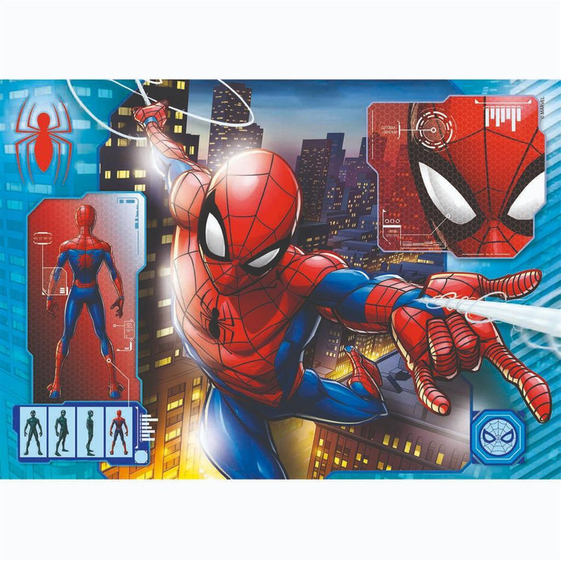Load image into Gallery viewer, Clementoni supercolor puzzel spiderman 2x60 stukjes