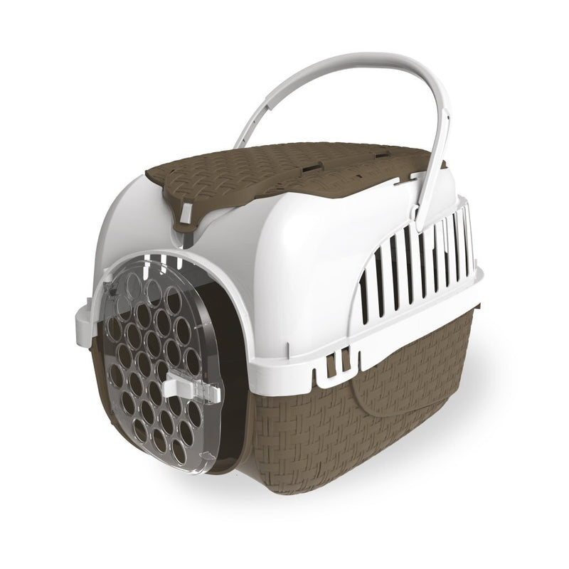 Load image into Gallery viewer, Bama pet transportbox 59x38x37 cm taupe wit