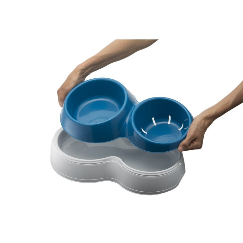 Load image into Gallery viewer, Bama pet voerderbak met waterreservoir 33x20x9 cm assorti