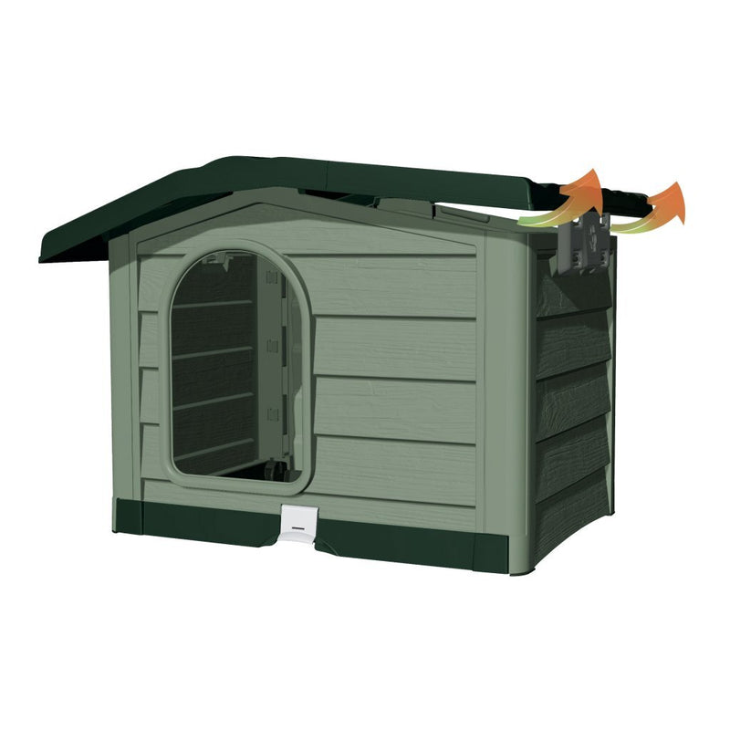 Load image into Gallery viewer, Bama pet cuccia hondenhok 89x75x62 cm groen