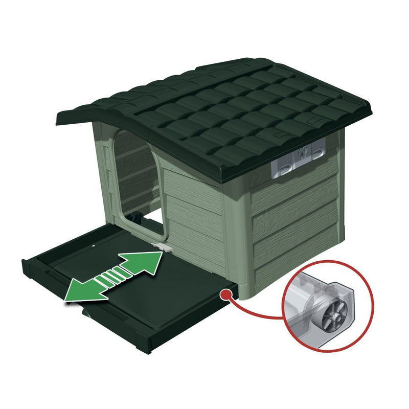 Load image into Gallery viewer, Bama pet cuccia hondenhok 89x75x62 cm groen