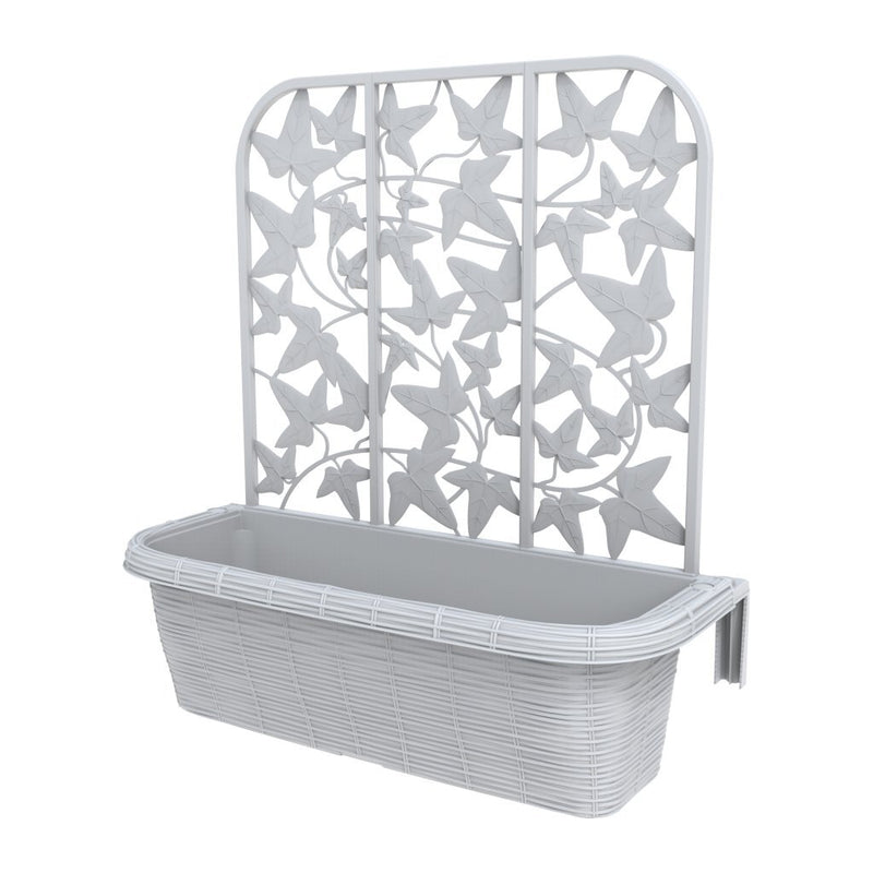 Load image into Gallery viewer, Bama fioriera bloem-balkonbakken privacy 60x22x64 cm 2 stuks wit