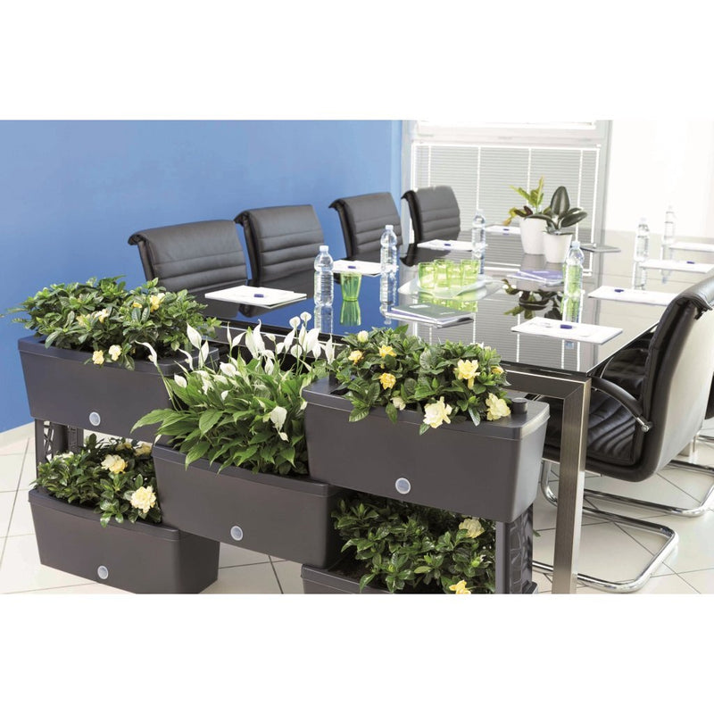 Afbeelding laden in galerijviewer, Bama brick koppelbare plantenbakken 75l 59x23x27 cm 5 stuks antraciet