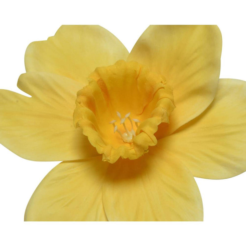 Afbeelding laden in galerijviewer, Decoris kunstbloem narcis polyester 11x11x39cm geel wit 2 assorti