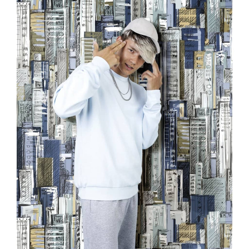 Load image into Gallery viewer, Noordwand behang friends coffee cities and skyline blauw