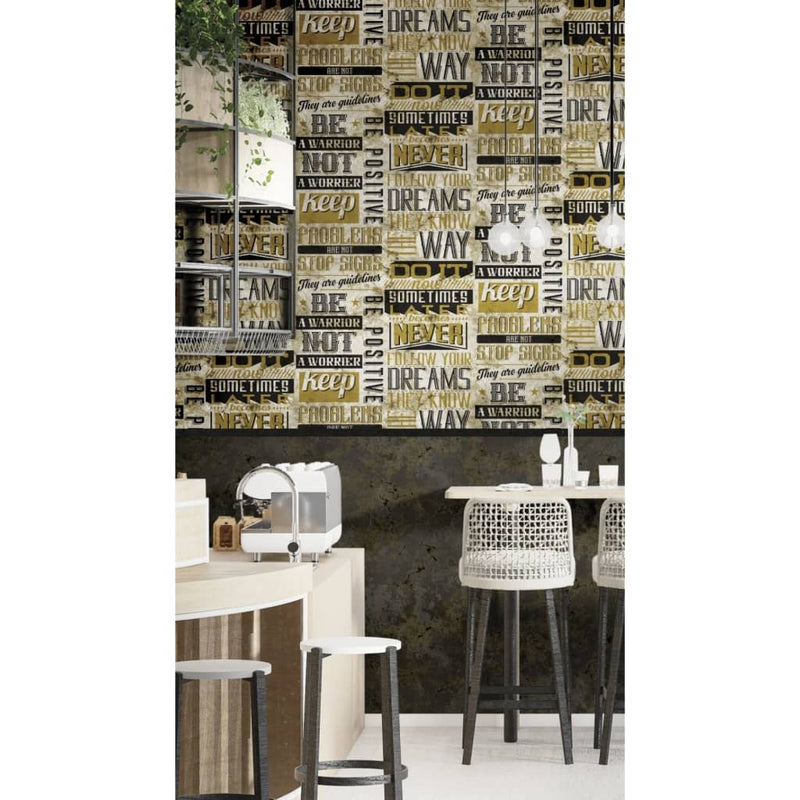 Load image into Gallery viewer, Noordwand behang friends coffee marble concrete zwart en bruin