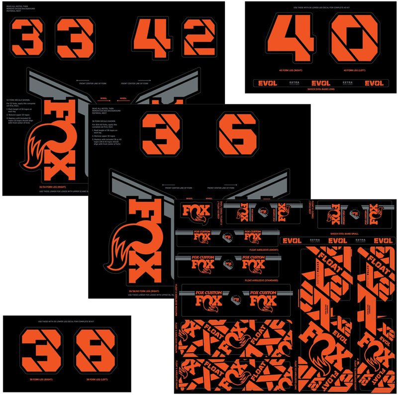 Load image into Gallery viewer, Fox racing shox custom fork and shox kit 2021 sticker set