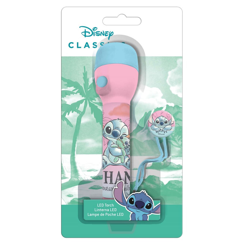 Load image into Gallery viewer, Disney stitch zaklamp 16 cm blauw roze