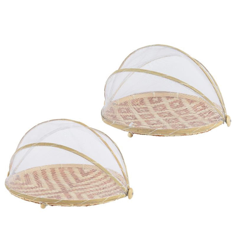 Load image into Gallery viewer, Decoris foodcover bamboe fsc mix 70% ã˜35cmh22cm ruit of streep