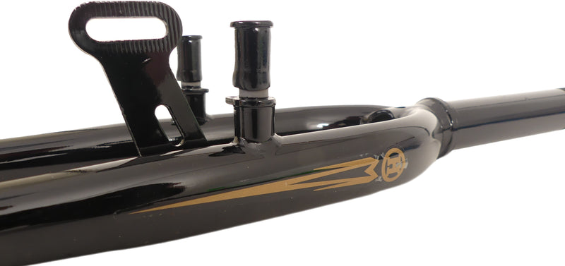 Load image into Gallery viewer, Voorvork hybride 28 met 1 1 8 vorkbuis - V-brake remnok en dynamohaak - zwart