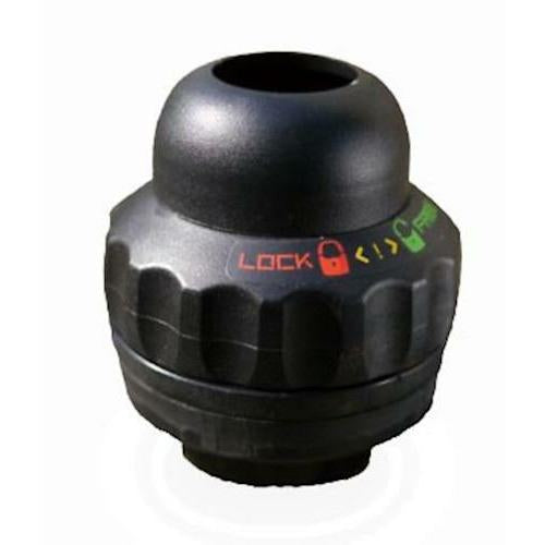 Load image into Gallery viewer, balhoofdstel met geïntegreerd stuurslot 1 1 8 inch zwart