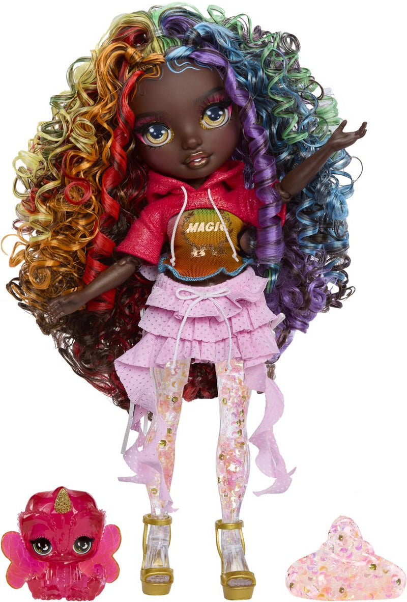 Load image into Gallery viewer, Rainbow high shimmers met slijm-modepop - iris (regenboogkleurig)