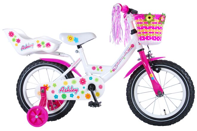 Load image into Gallery viewer, Volare Ashley Kinderfiets - Meisjes - 14 inch - Wit - 95% afgemonteerd