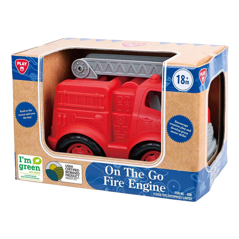 Load image into Gallery viewer, Playgo biobased brandweerwagen rood - 28cm