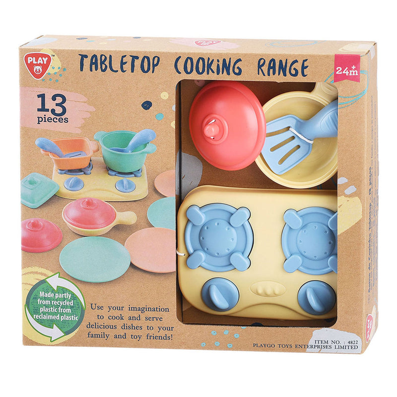 Load image into Gallery viewer, Playgo tafelblad kookfornuis met accessoires speelset - 13dlg.