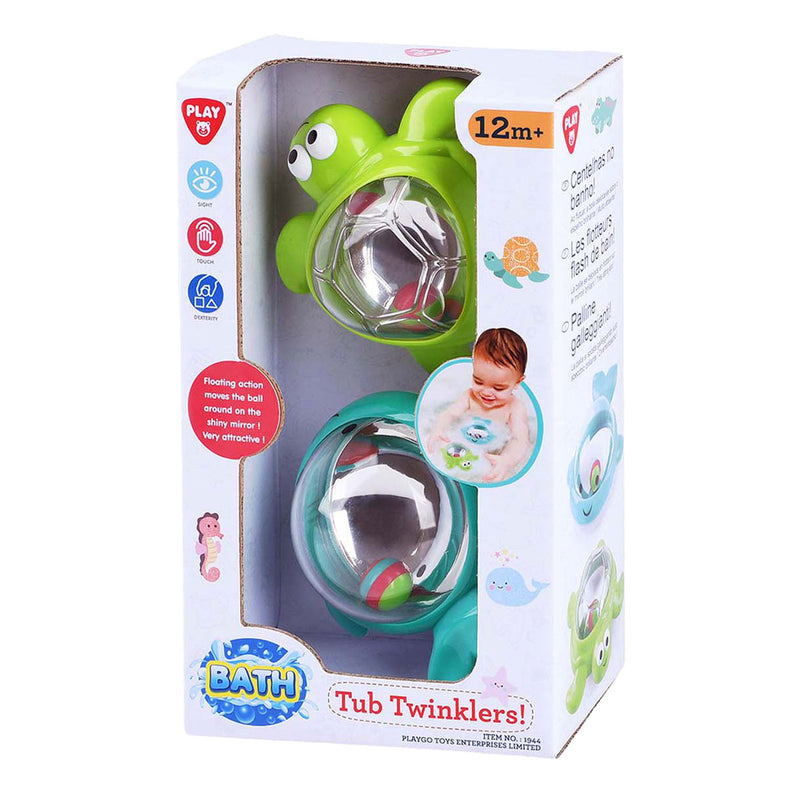 Load image into Gallery viewer, Playgo badspeelgoed tub twinklers - walvis en schildpad - 2st.