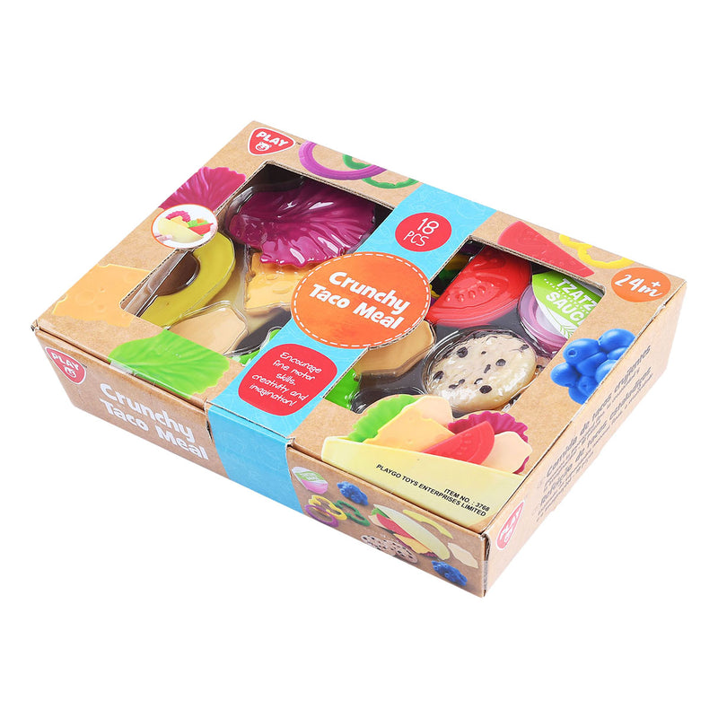 Load image into Gallery viewer, Playgo speelgoedeten crunchy taco speelset - 18dlg.