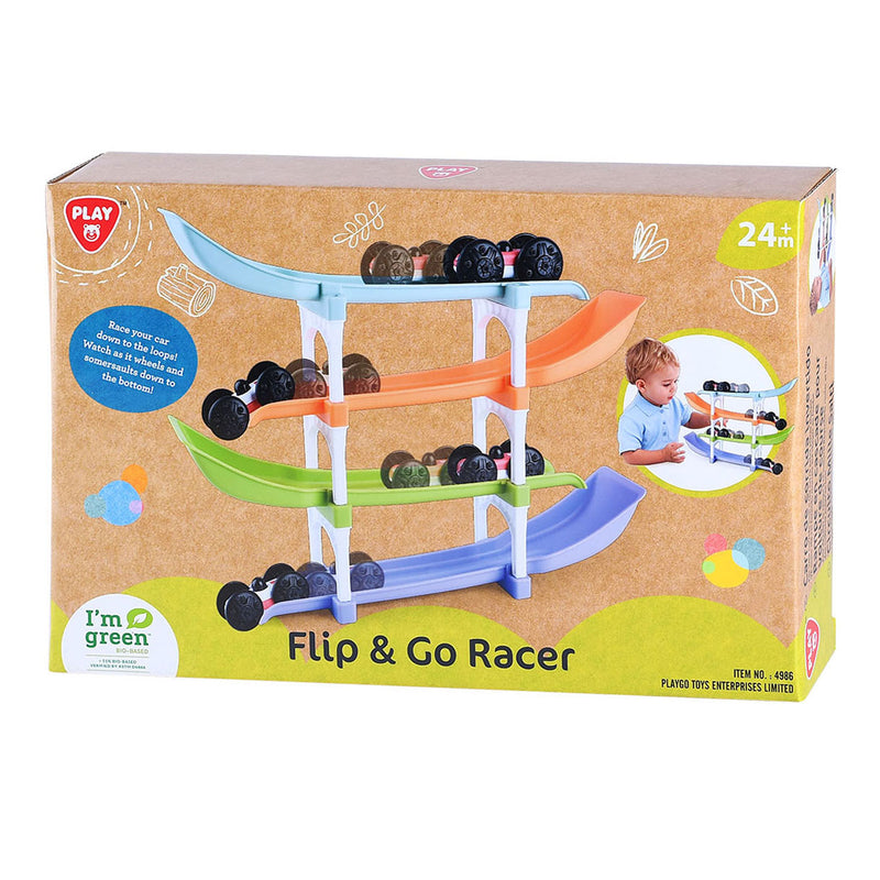 Load image into Gallery viewer, Playgo biobased flip en go autoracebaan - 11dlg.