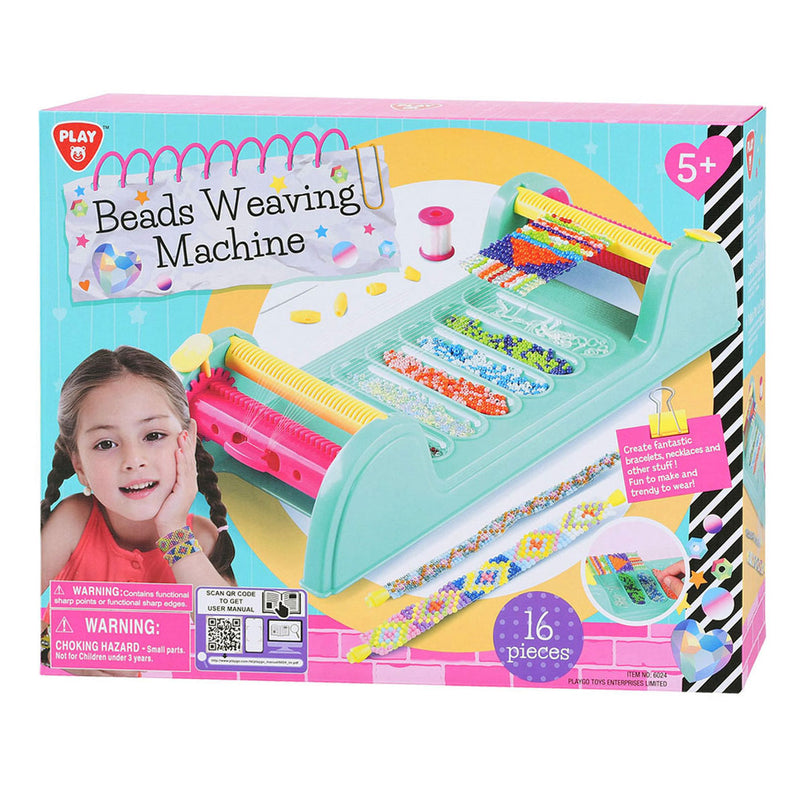 Load image into Gallery viewer, Playgo play armbanden weefmachine set - kralen speelgoed creatief 16-delig.